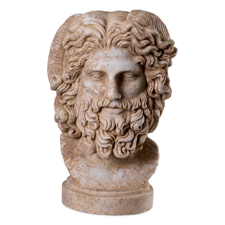Statuetă Zeus, marmură antichizată