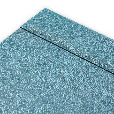 Suport de birou Scaleo, shagreen artificial albastru