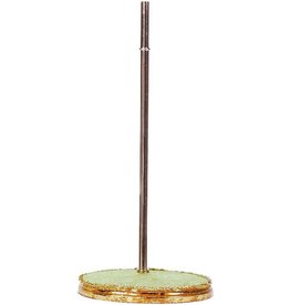 Suport decorativ mediu cu bază de primăvară, auriu/verde, 30,5 cm