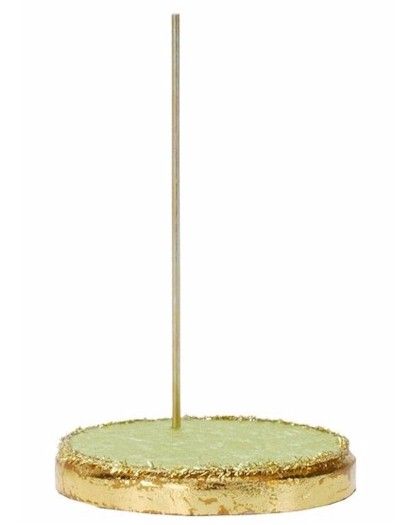 Suport decorativ mic cu bază de primăvară, auriu/verde, 18 cm