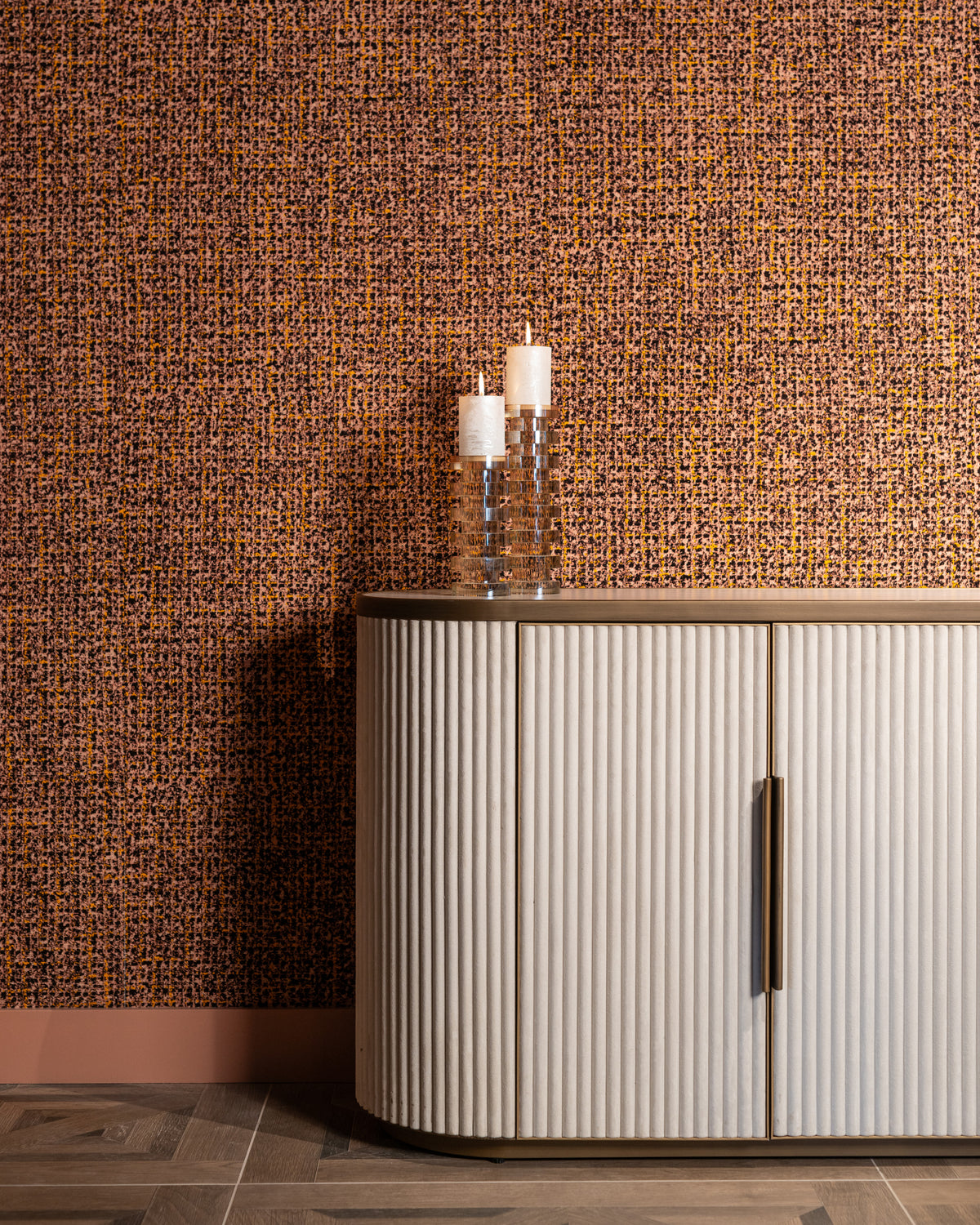 Suport pentru lumânări Cira, chihlimbar, mare – ambient