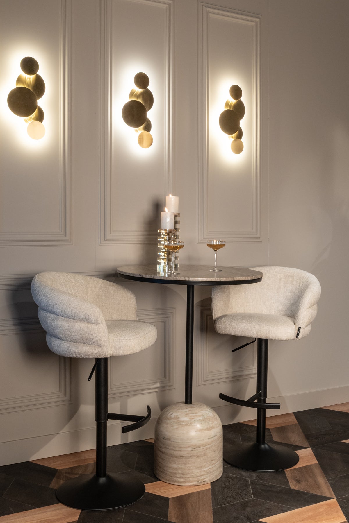 Suport pentru lumânări Cira, chihlimbar, mic – ambient