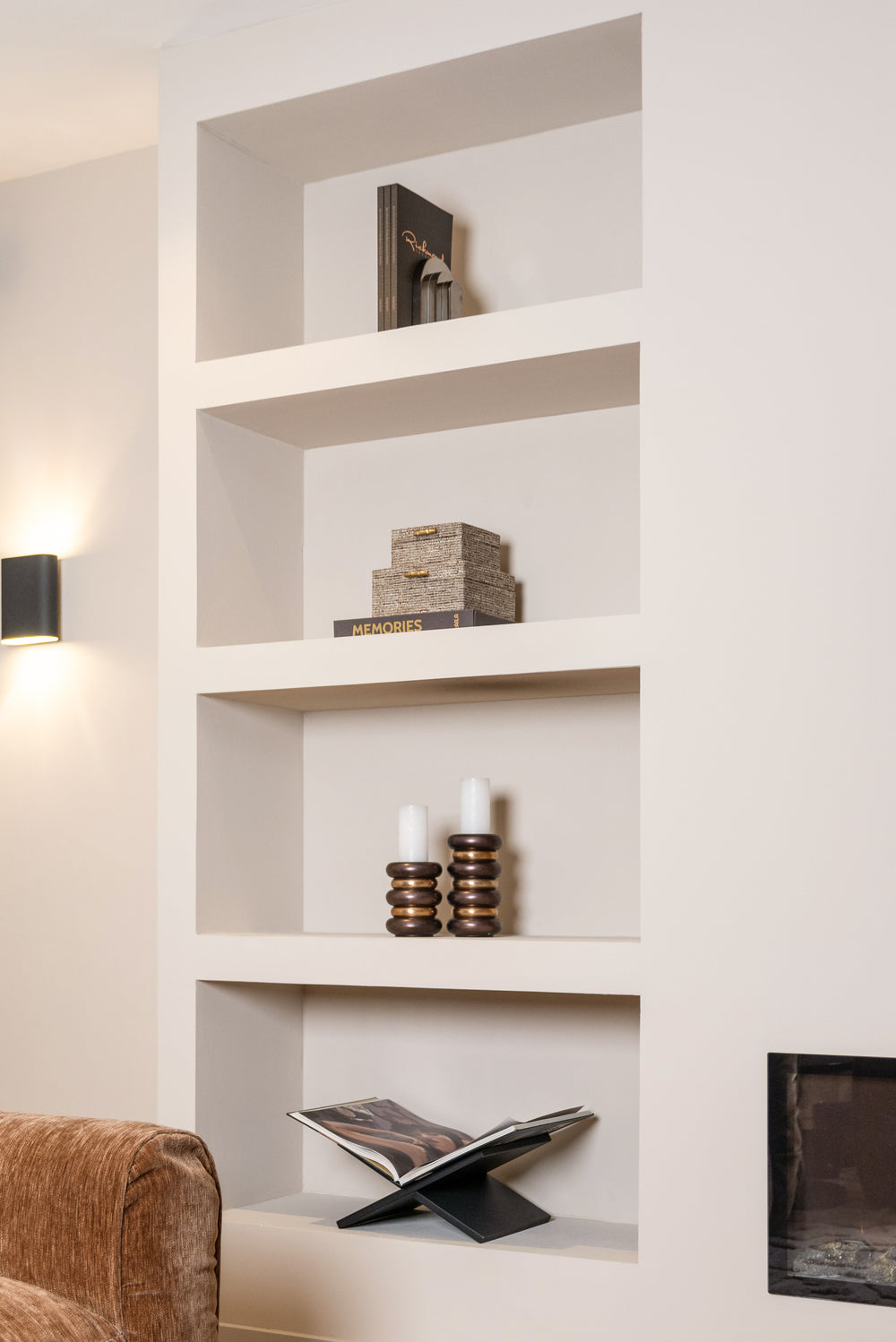 Suport pentru lumânări Eve, bronz, mic – ambient