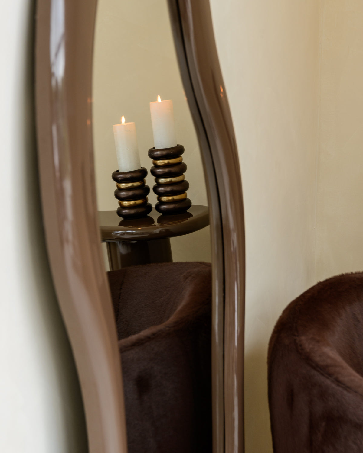Suport pentru lumânări Eve, bronz, mic – ambient