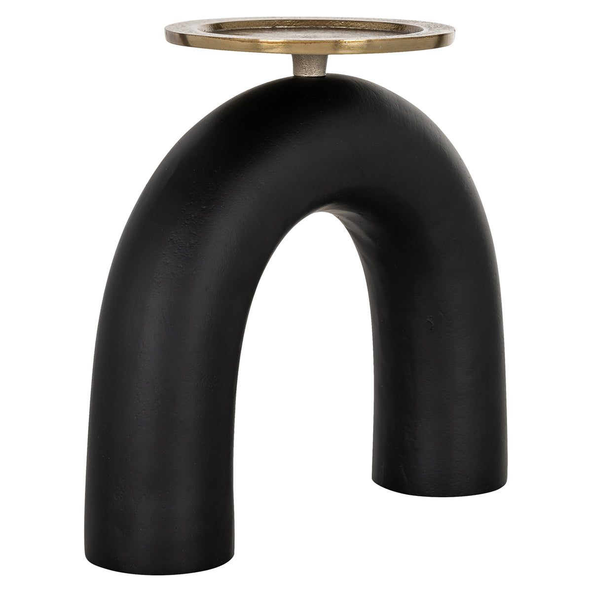 Suport pentru lumânări Livi, negru/auriu, mare