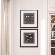 Tablou Washed Black Squares de Michael Willett, set de 2