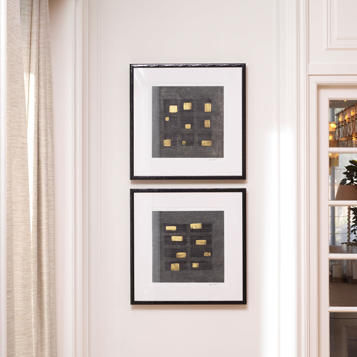Tablou Washed Black Squares de Michael Willett, set de 2