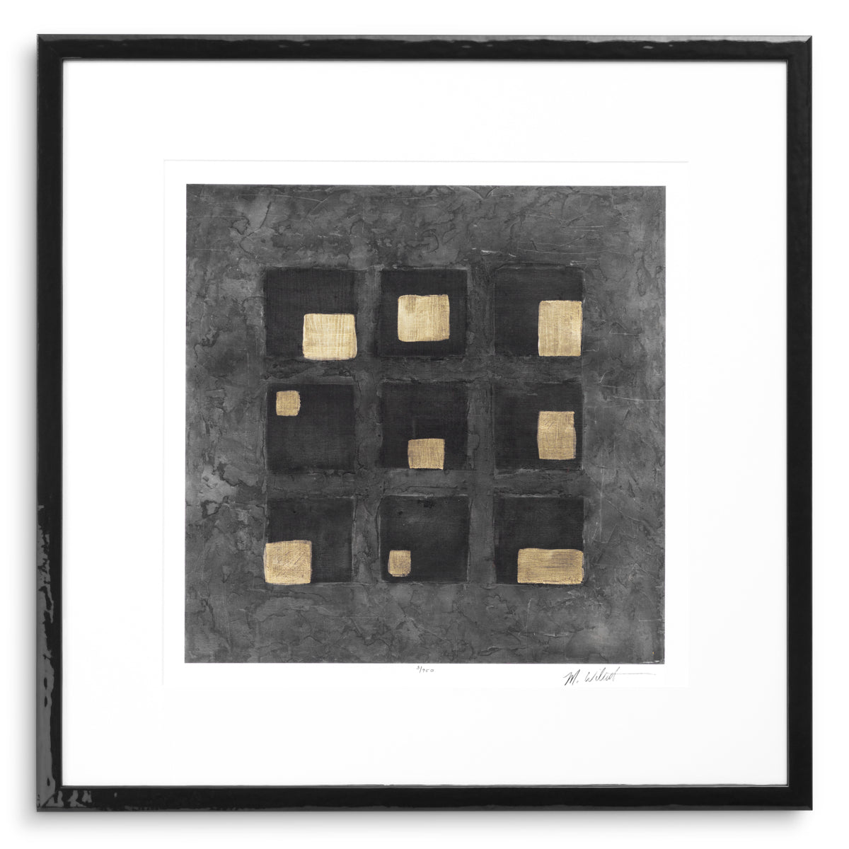 Tablou Washed Black Squares de Michael Willett, set de 2