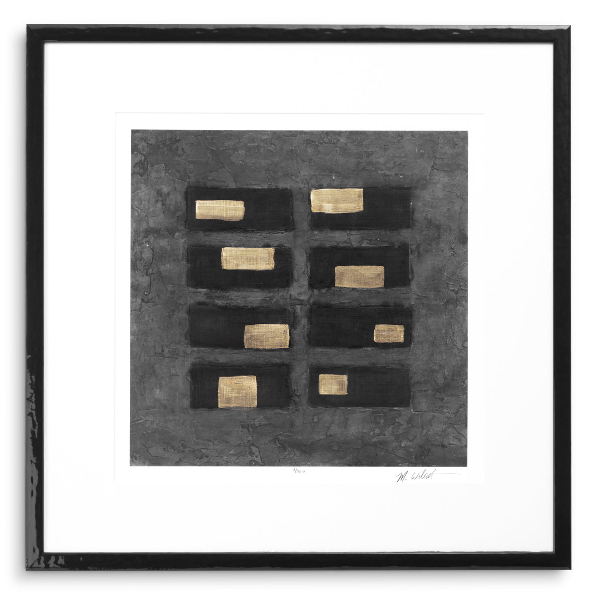 Tablou Washed Black Squares de Michael Willett, set de 2