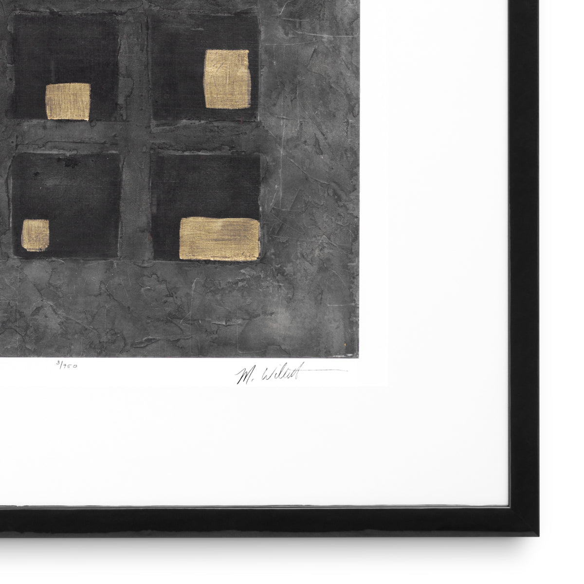 Tablou Washed Black Squares de Michael Willett, set de 2