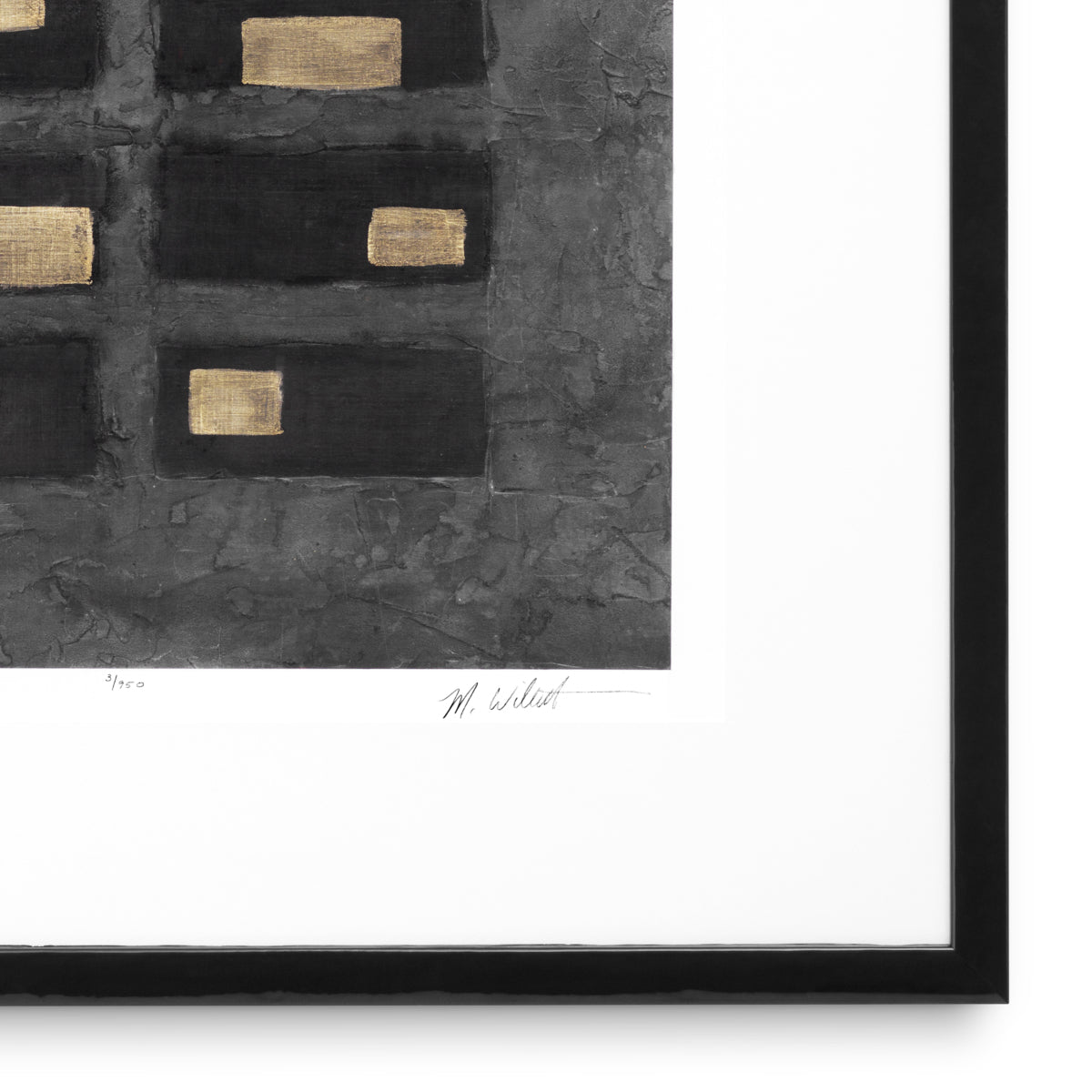Tablou Washed Black Squares de Michael Willett, set de 2