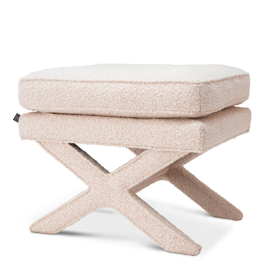 Taburet Cordoba, bouclé crem