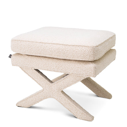 Taburet Cordoba, bouclé crem