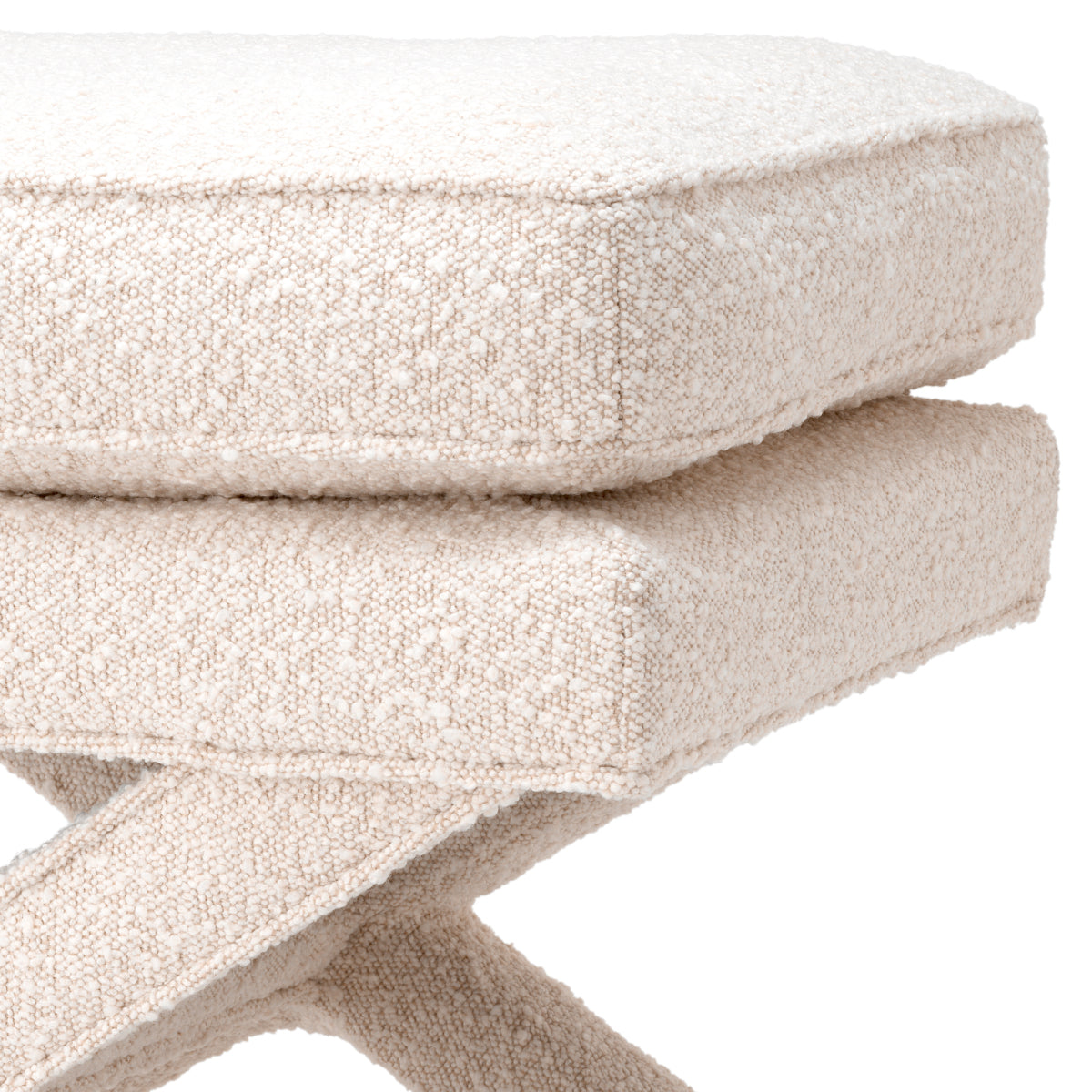 Taburet Cordoba, bouclé crem