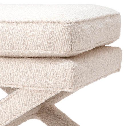 Taburet Cordoba, bouclé crem