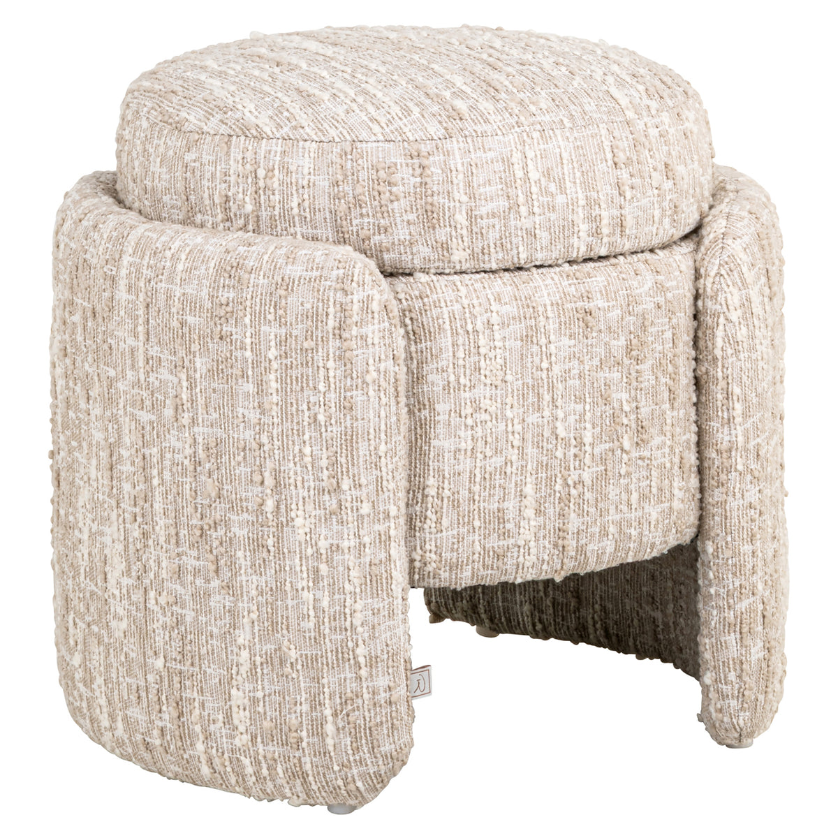 Taburet Cupid, angora bej, cu depozitare