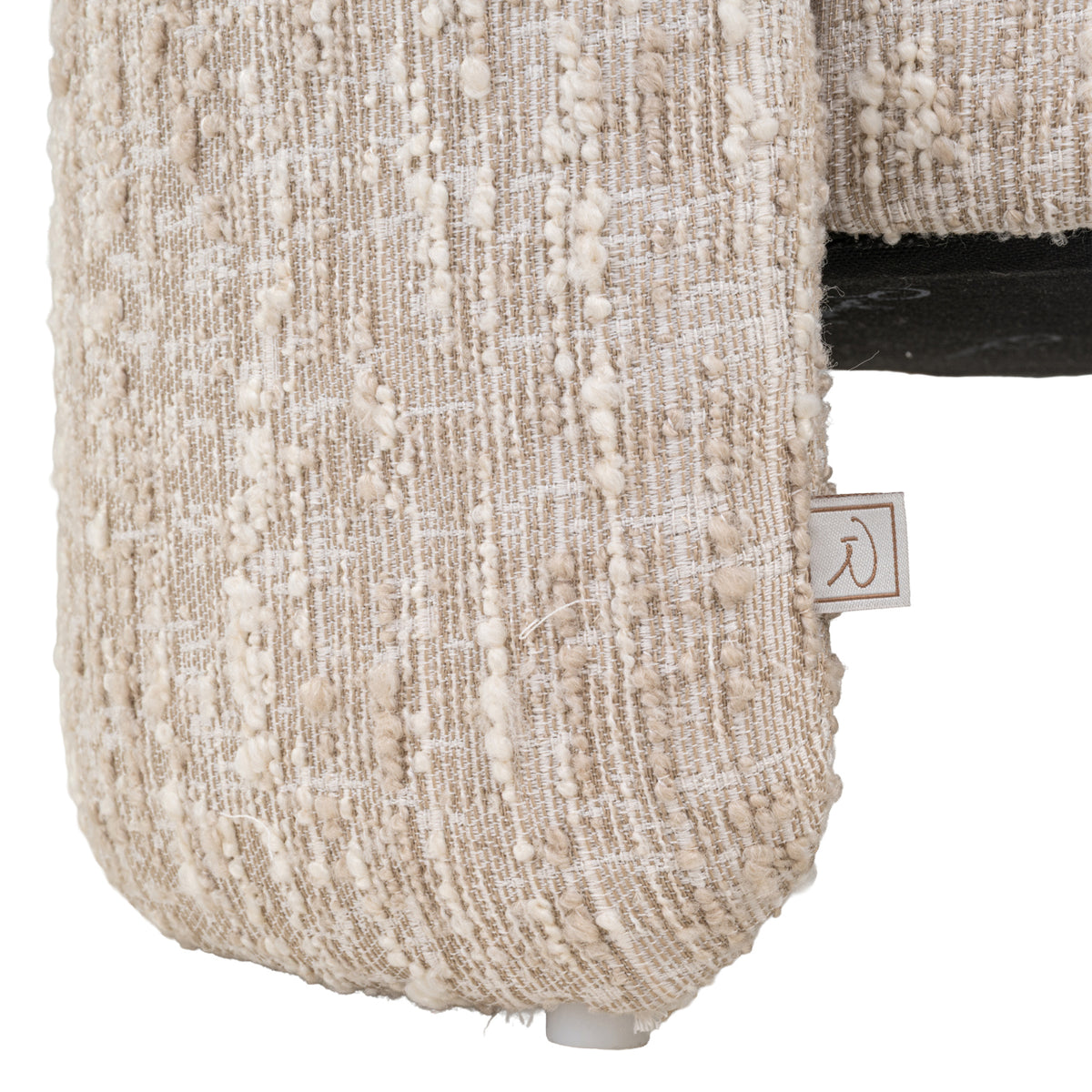 Taburet Cupid, angora bej, cu depozitare