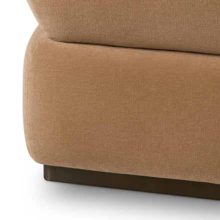 Taburet Fifth, finisaj bronz, morris merino camel