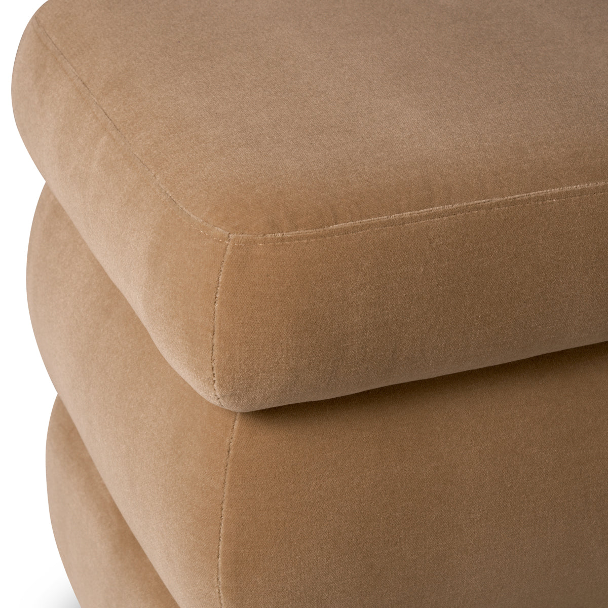 Taburet Fifth, finisaj bronz, morris merino camel