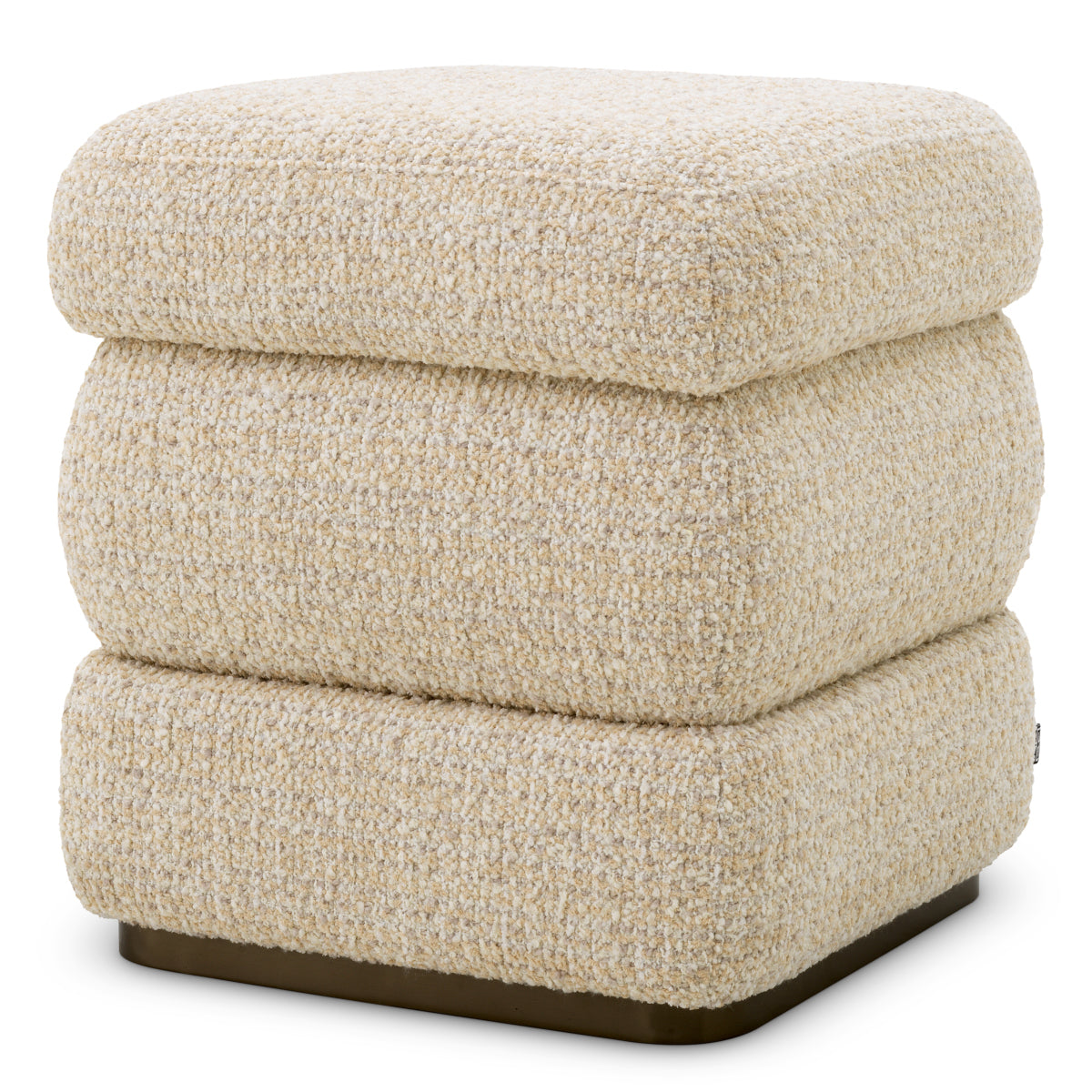 Taburet Fifth, finisaj bronz, winslow chenille bej