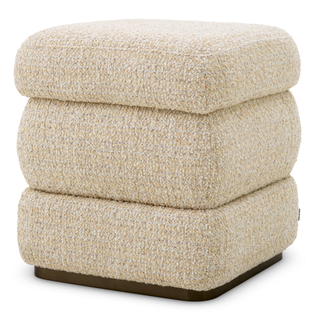 Taburet Fifth, finisaj bronz, winslow chenille bej