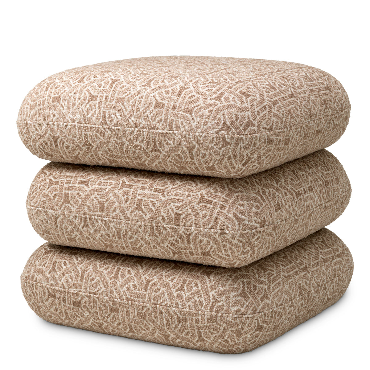 Taburet Greenwich, frieze jacquard bej