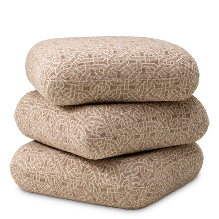 Taburet Greenwich, frieze jacquard bej