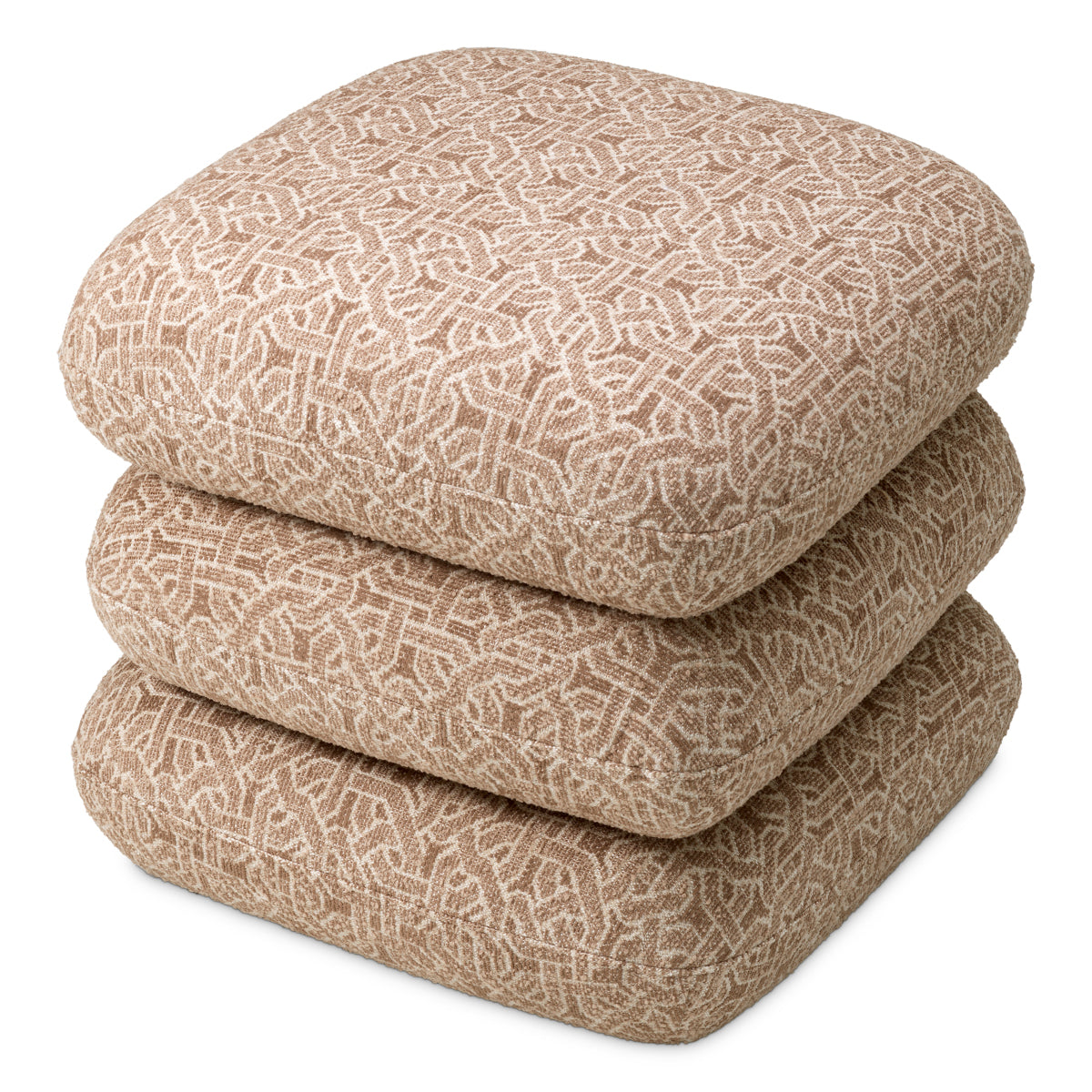 Taburet Greenwich, frieze jacquard bej