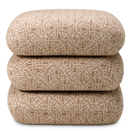 Taburet Greenwich, frieze jacquard bej