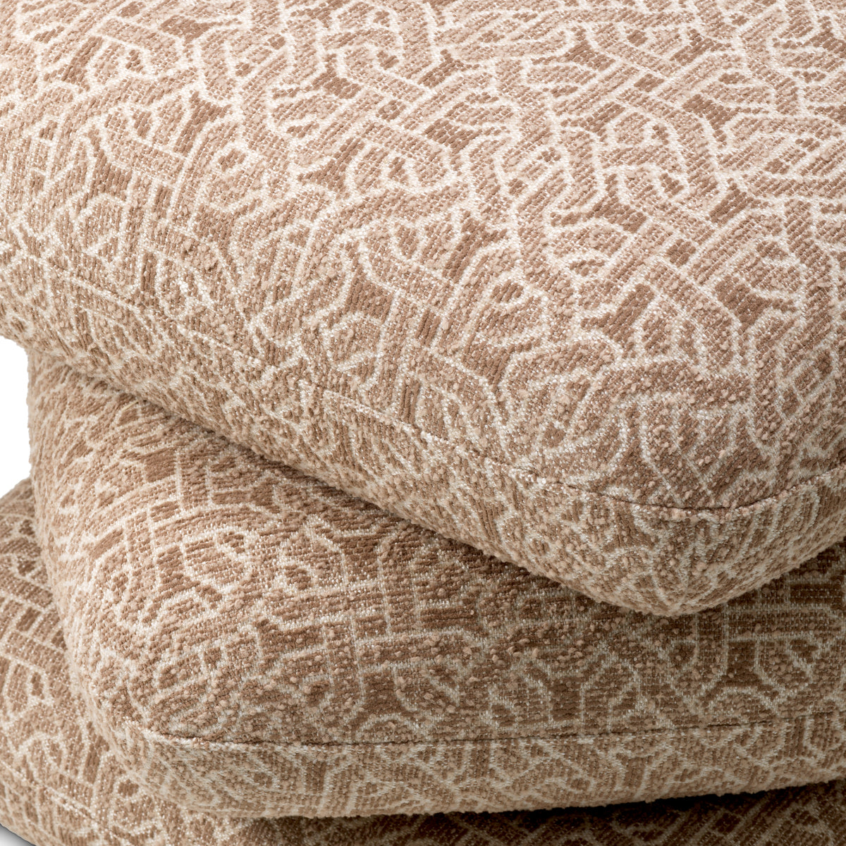 Taburet Greenwich, frieze jacquard bej