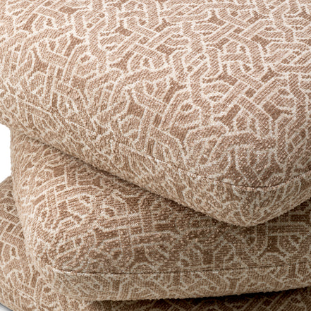 Taburet Greenwich, frieze jacquard bej