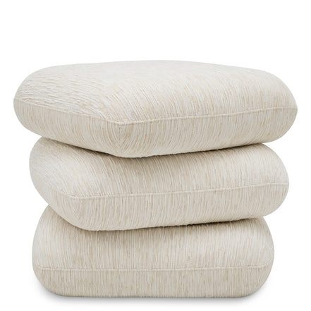 Taburet Greenwich, Pelton jacquard alb-crem