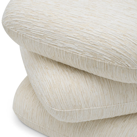 Taburet Greenwich, Pelton jacquard alb-crem