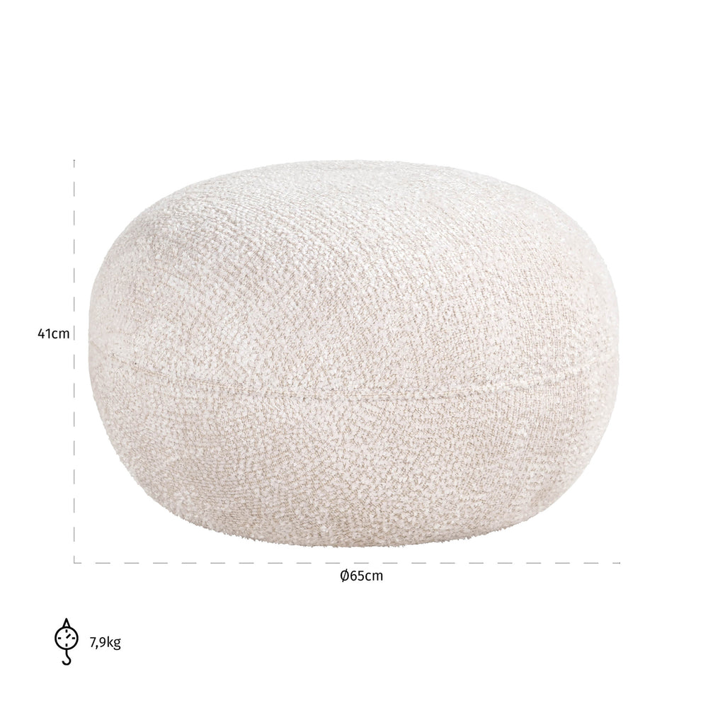Taburet Jace, lovely crem – desen tehnic cu dimensiuni