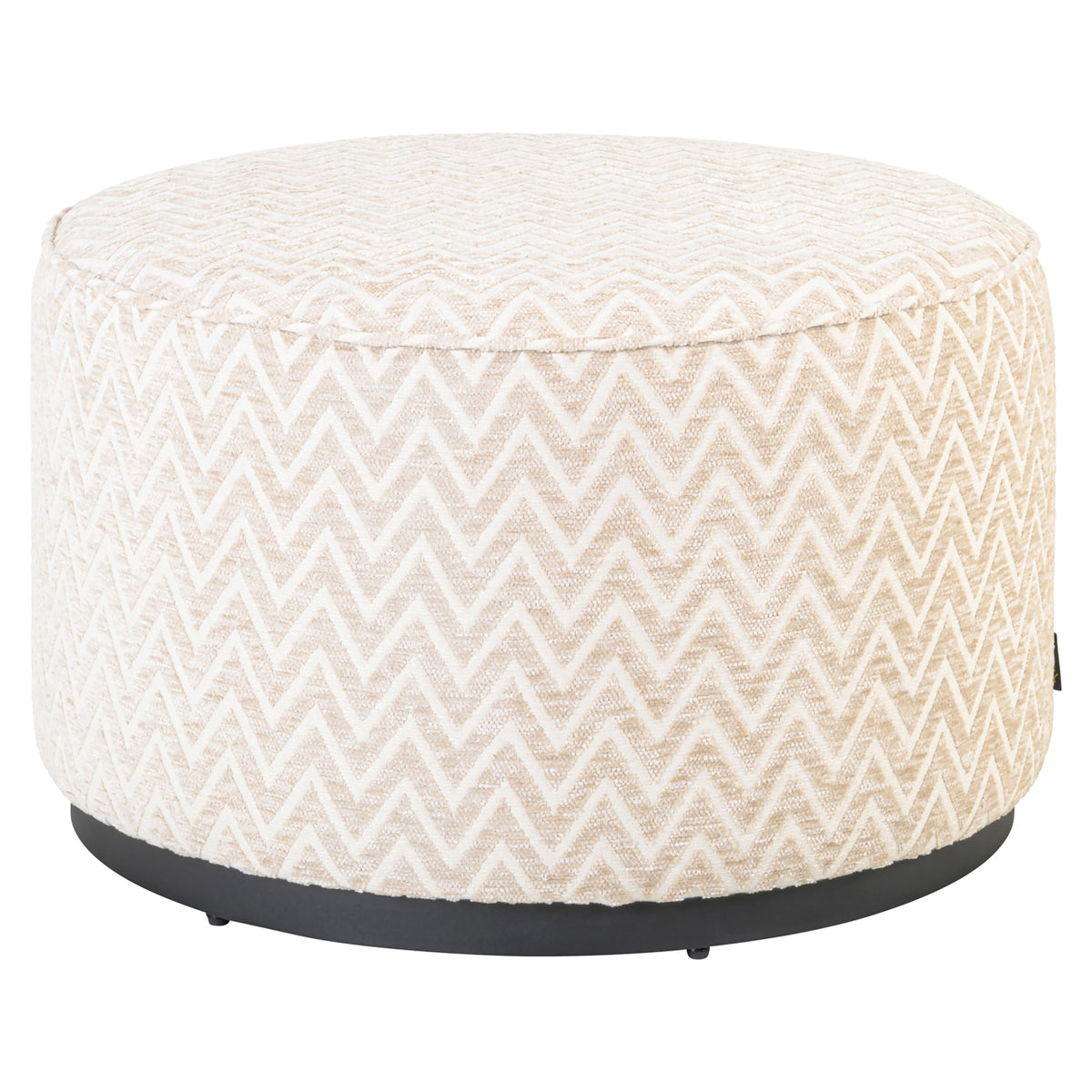 Taburet Lexie, chevron bej, Ø 70 cm