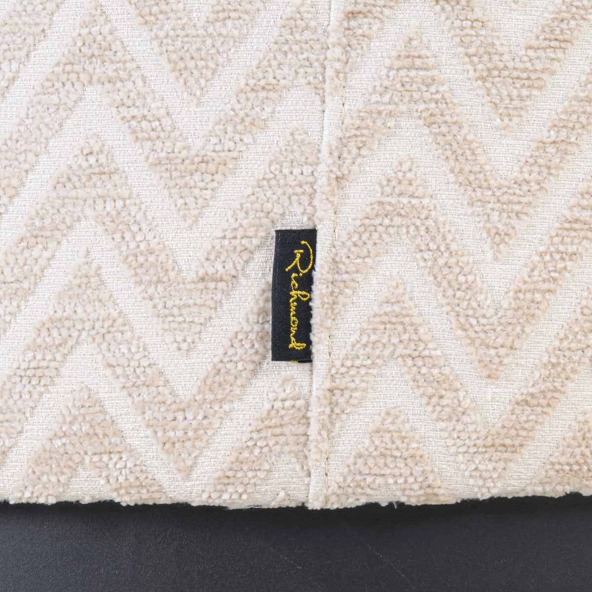 Taburet Lexie, chevron bej, Ø 70 cm