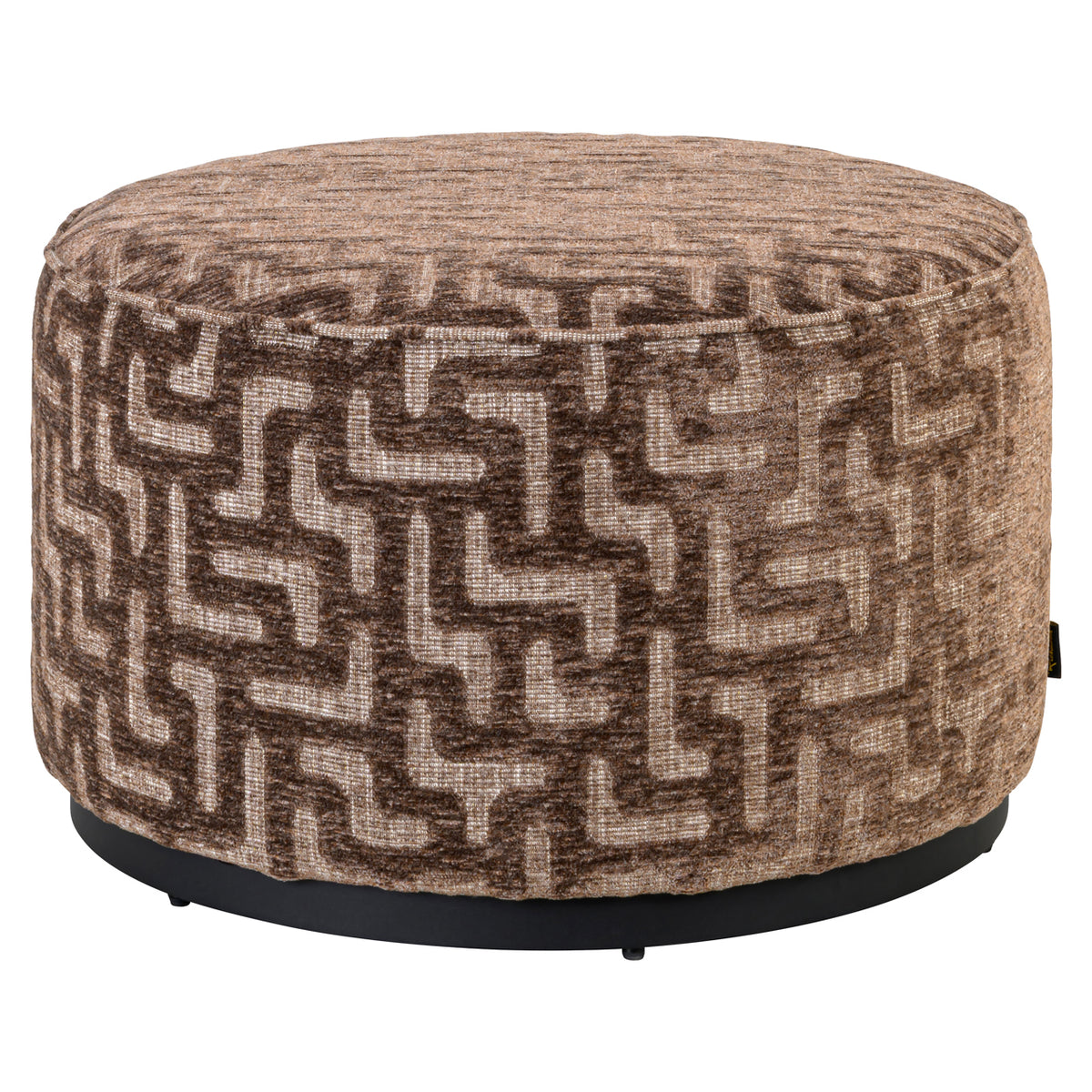 Taburet Lexie, labyrinth maro, Ø 70 cm