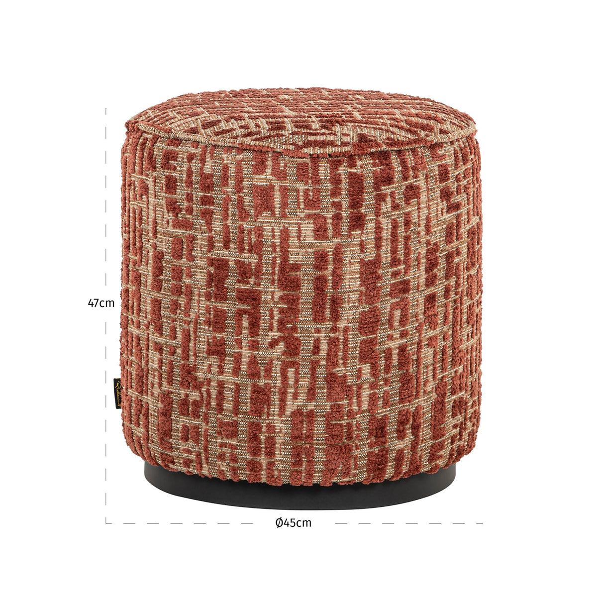 Taburet Lexie, terra, Ø 45 cm