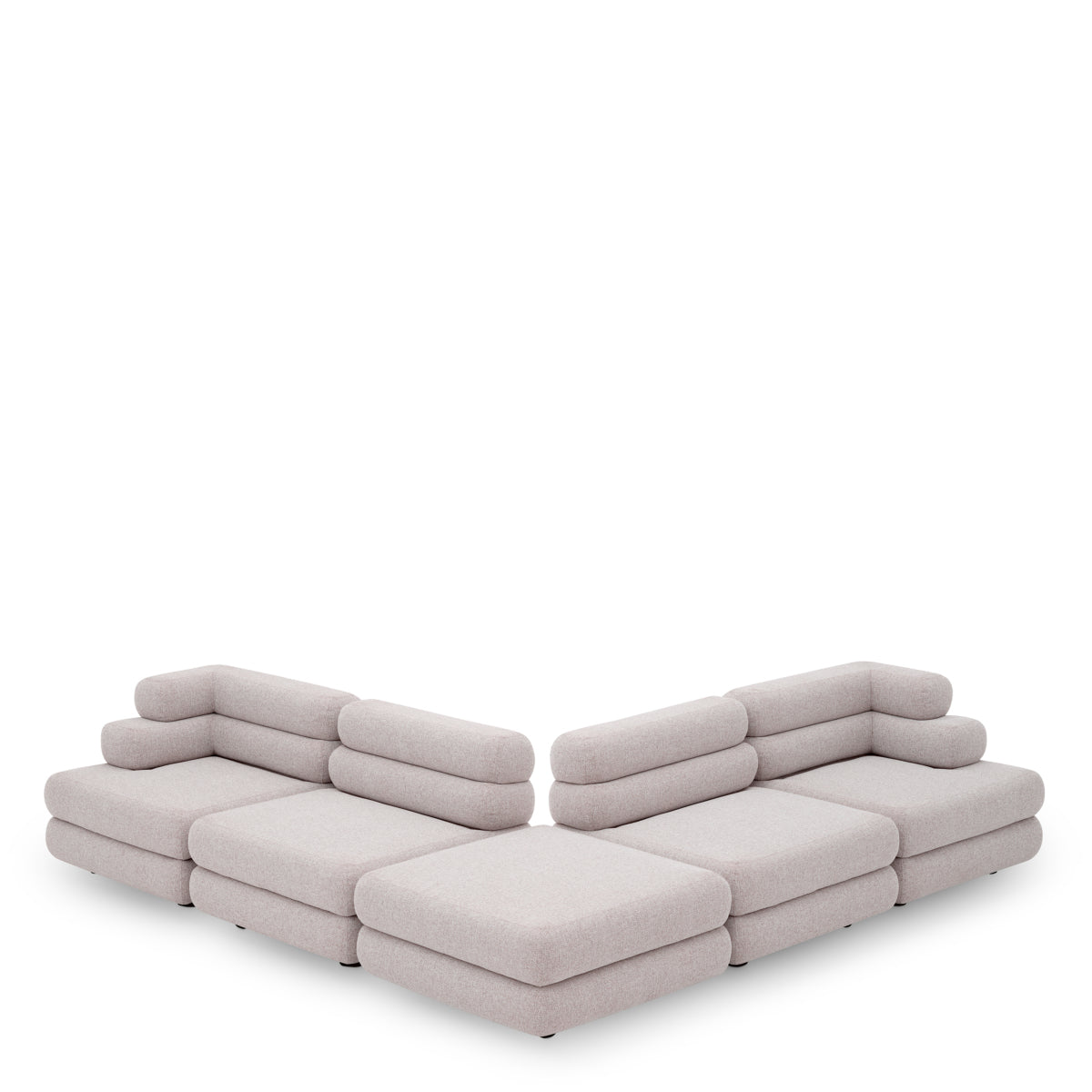 Taburet modular de exterior Malaga, mauritius gri deschis