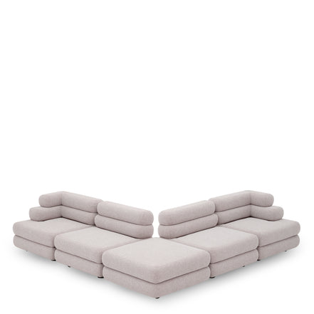 Taburet modular de exterior Malaga, mauritius gri deschis
