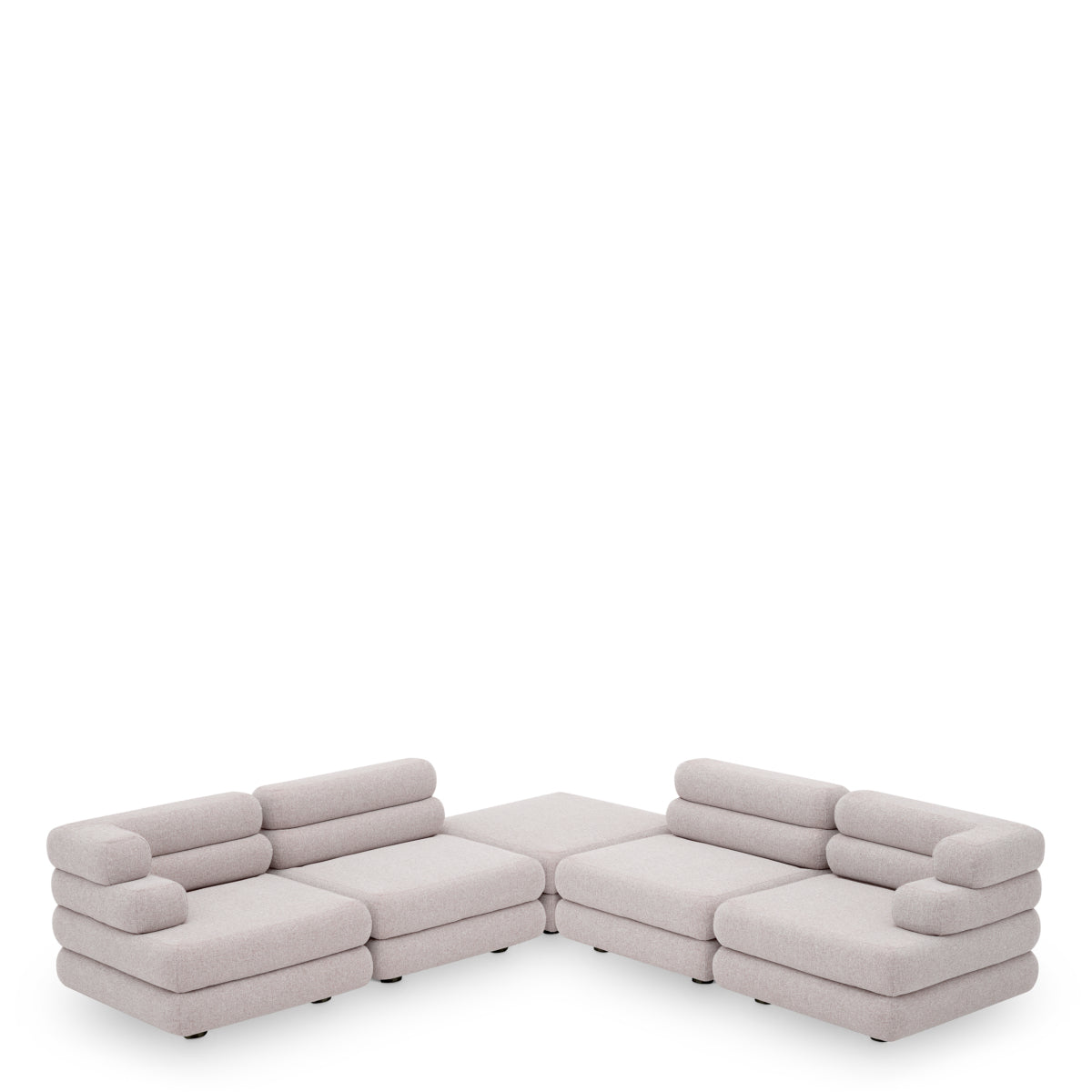 Taburet modular de exterior Malaga, mauritius gri deschis