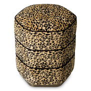 Taburet Roosevelt, finisaj bronz, bernard leopard camel