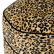 Taburet Roosevelt, finisaj bronz, bernard leopard camel