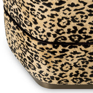 Taburet Roosevelt, finisaj bronz, bernard leopard camel