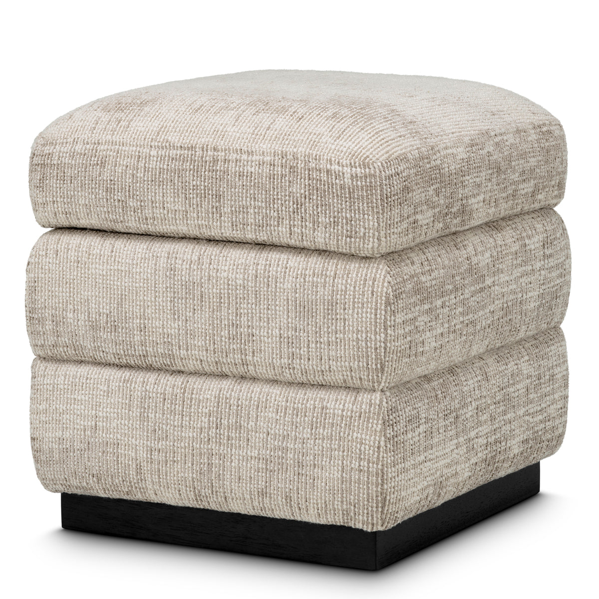Taburet Valmont, creststone bej, finisaj abanos