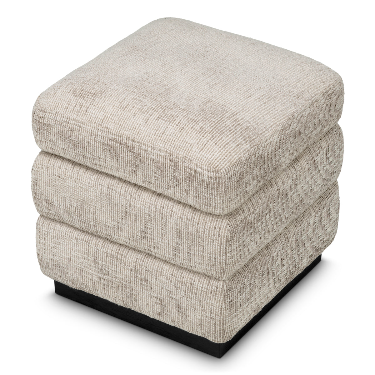 Taburet Valmont, creststone bej, finisaj abanos