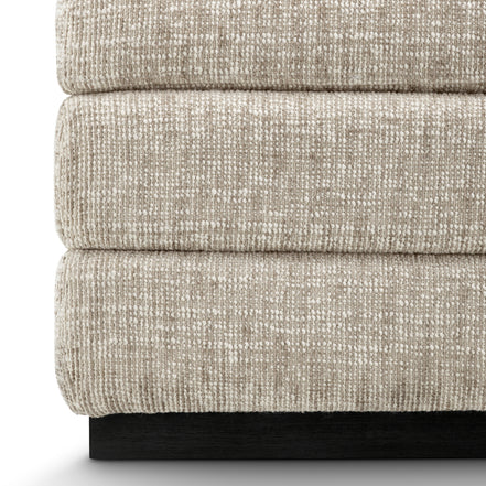 Taburet Valmont, creststone bej, finisaj abanos