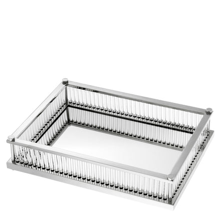 Tavă Cora rectangulară, finisaj nichel