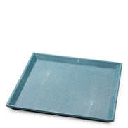 Tavă de birou Scaleo, shagreen artificial albastru, set de 2