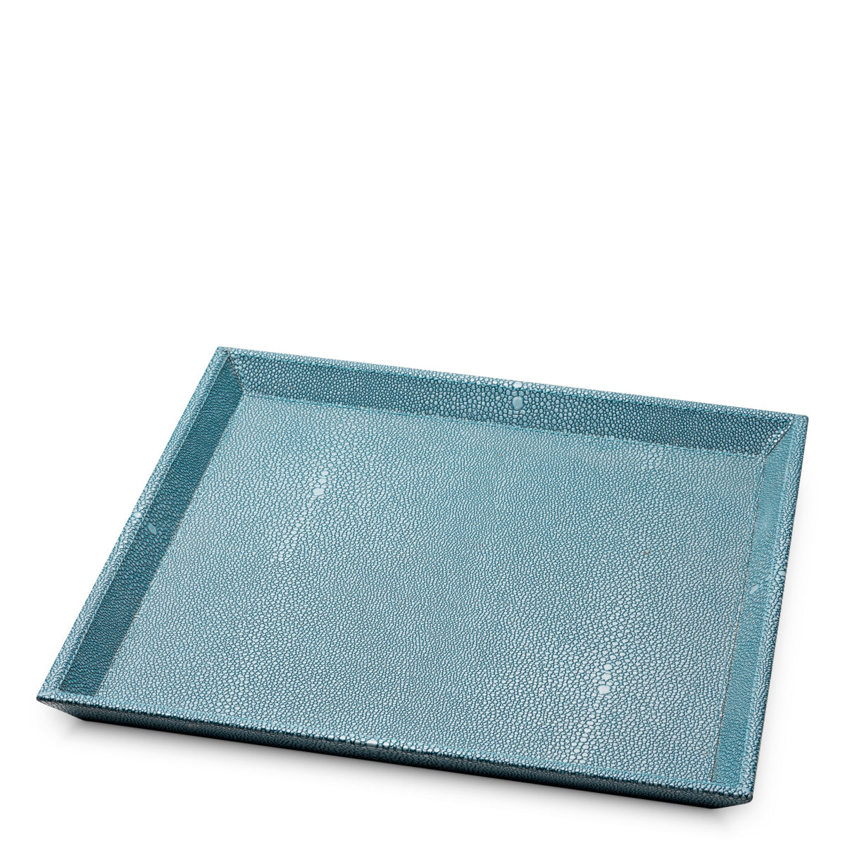 Tavă de birou Scaleo, shagreen artificial albastru, set de 2
